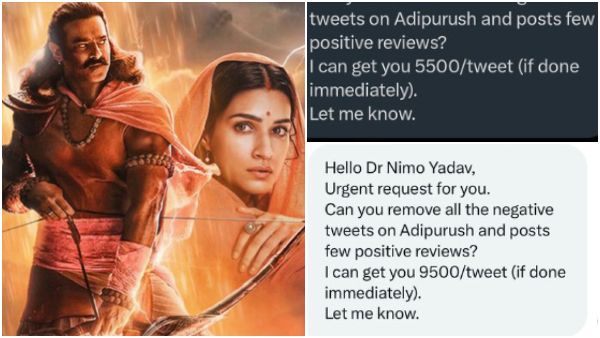 Adipurush: ನೆಗೆಟಿವ್ ಕಮೆಂಟ್‌ಗಳನ್ನು ತೆಗೆಯುವಂತೆ ಹಣದ ಆಮಿಷ: 'ಆದಿಪುರುಷ್' ತಂಡದ ಮೇಲಿನ ಗಂಭೀರ ಆರೋಪ!