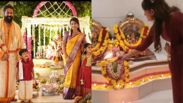 ಅದ್ಧೂರಿಯಾಗಿ ವರಮಹಾಲಕ್ಷ್ಮಿ ಪೂಜೆ ಮಾಡಿದ ರಾಕಿಂಗ್ ಜೋಡಿ, ರಾಧಿಕಾ ಕುಮಾರಸ್ವಾಮಿ