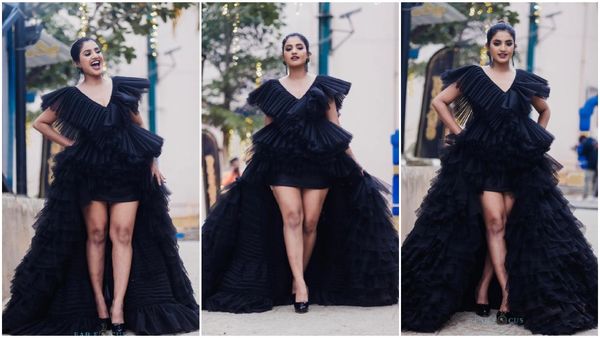 ಬ್ಲ್ಯಾಕ್ ಟೈಲ್ ಬಾಲ್‌ ಗೌನ್‌ನಲ್ಲಿ ಪಡ್ಡೆ ಹುಡುಗರ ನಿದ್ದೆ ಕದ್ದ 'ಗಿಚ್ಚಿ ಗಿಲಿಗಿಲಿ' ಜಾನ್ವಿ