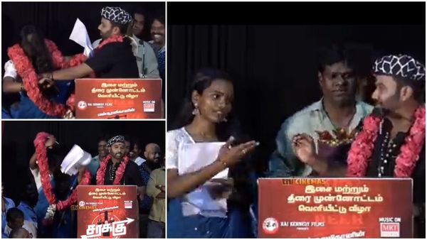 ವೇದಿಕೆ ಮೇಲೆ ನಿರೂಪಕಿಗೆ ಹಾರ ಹಾಕಿದ ತಮಿಳು ನಟ: ಉಗಿದು ಆಕ್ರೋಶ ಹೊರ ಹಾಕಿದ ನೆಟ್ಟಿಗರು!