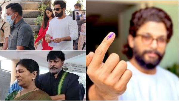 Telangana Elections 2023: ವೋಟ್ ಮಾಡಲು ಕ್ಯೂನಲ್ಲಿ ನಿಂತ ಜೂ.ಎನ್‌ಟಿಆರ್, ಅಲ್ಲು ಅರ್ಜುನ್, ಚಿರಂಜೀವಿ
