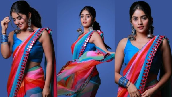 Megha Shetty: ಕಲರ್ ಫುಲ್ ಸೀರೆಯ ಚಿಟ್ಟೆಯಾದ ನಟಿ ಮೇಘಾ ಶೆಟ್ಟಿ, ಕಿವಿ ಒಲೆ ಕಂಡು ಬೆರಗಾದ ಫ್ಯಾನ್ಸ್!