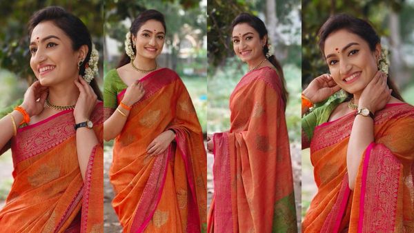 Vaishnavi Gowda: ಕೇಸರಿ ಬಣ್ಣದ ಸೀರೆಯಲ್ಲಿ ಮುದ್ದು ಮುದ್ದಾಗಿ ಫೋಸ್ ಕೊಟ್ಟು ಮಿಂಚಿದ ನಟಿ ವೈಷ್ಣವಿ ಗೌಡ