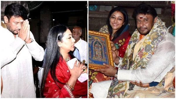 ಪತ್ನಿ ಸಮೇತರಾಗಿ ತಿರುಪತಿ ಹಾಗೂ ಶ್ರೀಕಾಳಹಸ್ತಿ ದೇವಸ್ಥಾನಗಳಲ್ಲಿ ನಟ ದರ್ಶನ್ ಪೂಜೆ