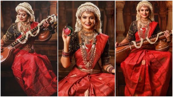 Shwetha Prasad ; ಶಾರದೆ ಲುಕ್ ನಲ್ಲಿ ಎಲ್ಲರ ಮನ ಗೆದ್ದ ನಟಿ ಶ್ವೇತಾ ಪ್ರಸಾದ್