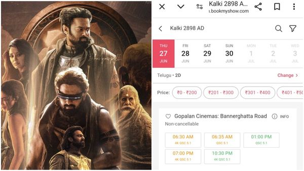 Kalki 2898 AD booking; ಬೆಂಗಳೂರಿನಲ್ಲೂ 'ಕಲ್ಕಿ' ಕಿಚ್ಚು; ಟಿಕೆಟ್ ದರ ಡಬಲ್