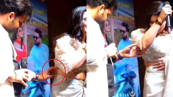 ವೇದಿಕೆಯಲ್ಲಿ ಅಸಭ್ಯವಾಗಿ ನಟಿಯ ಸೊಂಟ ಮುಟ್ಟಿದ ಪವರ್ ಸ್ಟಾರ್; ಭಾರೀ ಟೀಕೆ