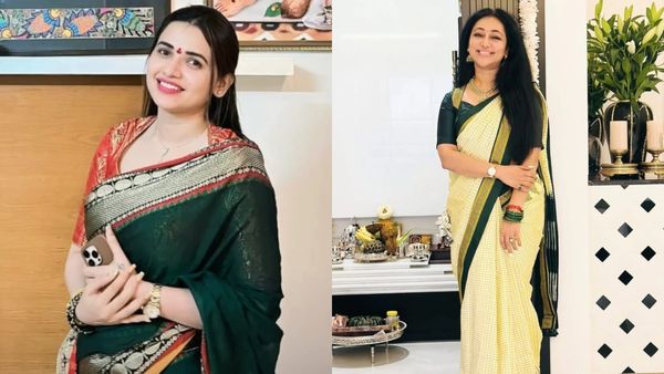 ಇತ್ತ ಪವಿತ್ರಾ ಗೌಡ.. ಅತ್ತ ವಿಜಯಲಕ್ಷ್ಮಿ ದರ್ಶನ್; 'ವರಮಹಾಲಕ್ಷ್ಮಿ' ಹಬ್ಬದಂದು ಟ್ರೆಡಿಷನಲ್ ಸೀರೆಯಲ್ಲಿ ಮಿಂಚಿಂಗ್