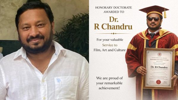 ಕನ್ನಡ ಸಿನಿಮಾ ನಿರ್ದೇಶಕ, ನಿರ್ಮಾಪಕ ಆರ್. ಚಂದ್ರು ಇನ್ಮುಂದೆ ಡಾ. ಆರ್. ಚಂದ್ರು