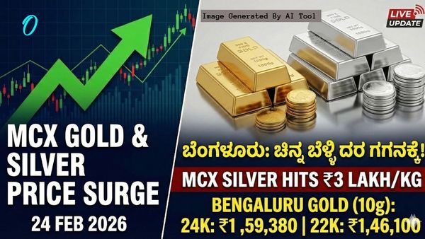 Gold Silver Rate Today Feb 24 2026: MCX Prices Soar High, Check 22K and 24K Gold Rates In Bengaluru