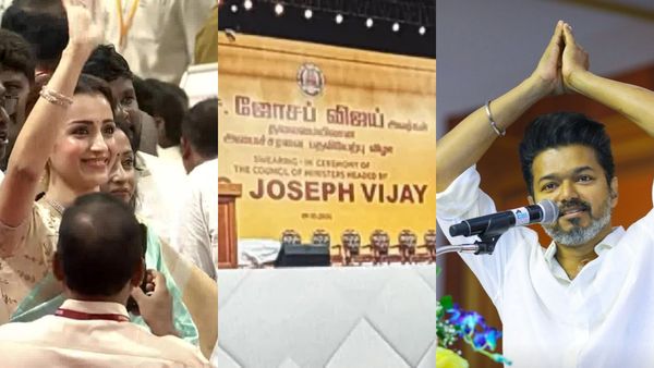 TVK Vijay Oath Ceremony; ವಿಜಯ್ ಪ್ರಮಾಣವಚನ ಕಾರ್ಯಕ್ರಮದಲ್ಲಿ ನಟಿ ತ್ರಿಷಾ ಭಾಗಿ