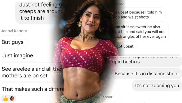 'ಎದೆ' ಮೇಲೆ ವಿಕೃತ 'ಪೆದ್ದಿ' ಕಣ್ಣು ; ಶೂಟಿಂಗ್ ಸೆಟ್‌ನಲ್ಲೇ ಬಿಕ್ಕಿದ್ದರು ಜಾಹ್ನವಿ ಕಪೂರ್ - ವಾಟ್ಸಾಪ್ ಚಾಟ್ ಲೀಕ್