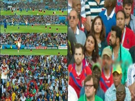 ലോകകപ്പ് സ്റ്റേഡിയത്തില്‍ ലാലേട്ടനെ 'കണ്ടെത്തി'!