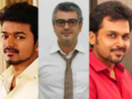 രജനിയുടെ മൂന്ന് മുഖങ്ങളാകാന്‍ വിജയും അജിത്തും കാ‍ര്‍ത്തിയും?