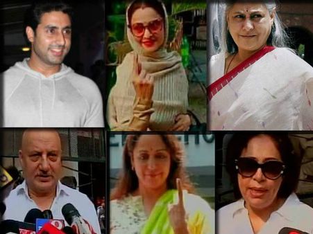 വോട്ട് കുത്തി, താരങ്ങള്‍ മാതൃകയായി