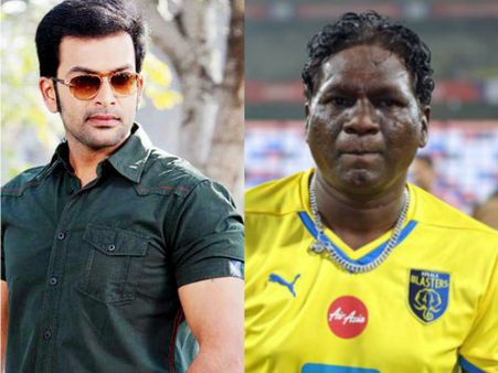 ഐഎം വിജയന്റെ കീഴില്‍ പൃഥ്വി ഫുട്‌ബോള്‍ പഠിക്കുന്നു