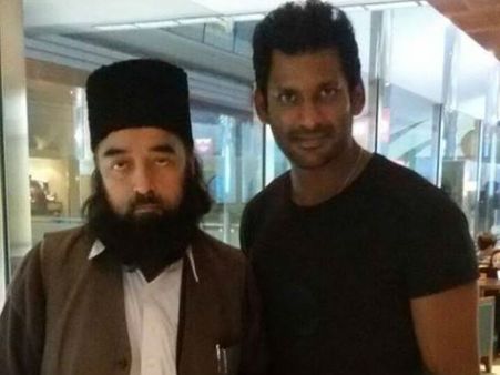 കമല്‍ ഹസനെ ദുബായി എയര്‍പോര്‍ട്ടില്‍ കണ്ട വിശാല്‍ ഞെട്ടി