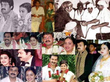 പിരിഞ്ഞവരും ഇപ്പോഴും ഒരുമിച്ച് ജീവിക്കുന്നവരും എല്ലാമുണ്ട്, 33 താരവിവാഹ ഫോട്ടോകള്‍