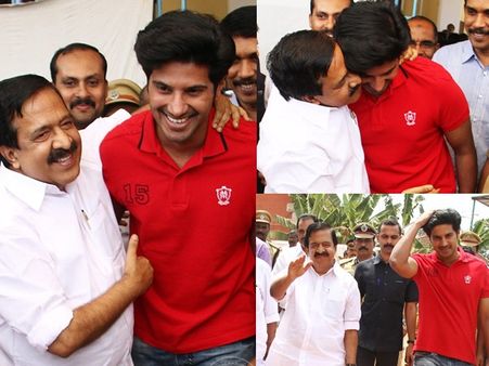 ദുല്‍ഖറിനെ കെട്ടിപ്പിടിച്ച് അനുമോദിയ്ക്കുന്ന ചെന്നിത്തല, ഫോട്ടോകള്‍ കാണൂ