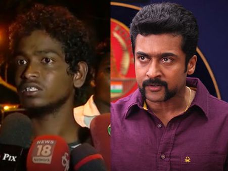 ഒരു പ്രകോപനവും കൂടാതെ സൂര്യ ചെറുപ്പക്കാരന്റെ കരണത്തടിച്ചു; സംഭവം വിവാദമാകുന്നു