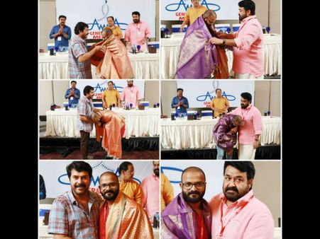 മമ്മൂട്ടിയുടെയും മോഹന്‍ലാലിന്റെയും കാല്‍ തൊട്ടു, ജയസൂര്യയ്ക്ക് അമ്മയുടെ സ്‌നേഹ സമ്മാനം