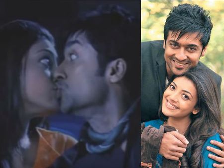 സൂര്യയുമായുള്ള കാജലിന്റെ ഈ ലിപ് ലോക്ക് കിസ്സിന് പിന്നിലെ രഹസ്യം