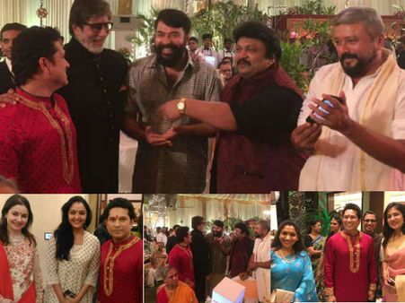 സച്ചിനൊപ്പം മമ്മൂട്ടിയും അമിതാഭ് ബച്ചനും മഞ്ജുവും ജയറാമും.... ഫോട്ടോകള്‍ കാണൂ