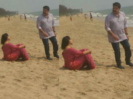 കടല്‍ തീരത്ത് കാറ്റും കൊണ്ട് മഞ്ജുവും മോഹന്‍ലാലും, ചിത്രം വൈറലാകുന്നു