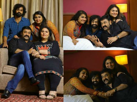 പ്രണവ് അഭിനയിക്കുന്നതിന്റെ ആഘോഷമോ, കുടുംബത്തിനൊപ്പം മോഹന്‍ലാലിന്റെ ചിത്രങ്ങള്‍ കാണൂ..