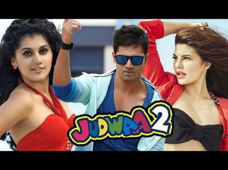 പരിധിവിട്ട ഗ്ലാമറില്‍ പരസ്പരം മത്സരിച്ച് തപ്‌സിയും ജാക്വലിനും! വരുണ്‍ ദവാന്റെ ജുദ്‌വാ 2 ട്രെയിലര്‍!