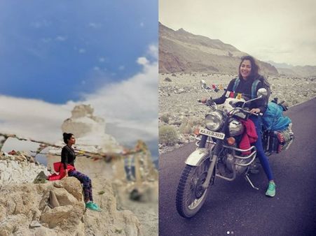 അമല പോള്‍ രണ്ടും കല്‍പ്പിച്ചിറങ്ങിയതാണ്! ലഡാക്കില്‍ നിന്നും ബൈക്ക് ഓടിക്കുന്ന അമലയുടെ ചിത്രങ്ങളിതാ..