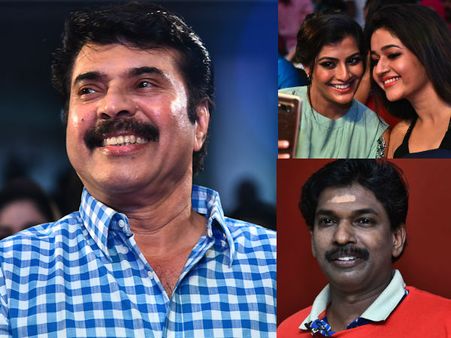 പതിവ് പോലെ ചുള്ളനായി മമ്മൂട്ടി, നെറ്റിയില്‍ ചന്ദനം പൂശി സന്തോഷ് പണ്ഡിറ്റ്, ഉണ്ണി വന്നില്ല..കാണൂ