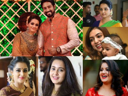 ഒരുപോലെ സാരി... ഡാന്‍സും പാട്ടും... ഭാവനയുടെ കല്യാണത്തിന് തിളങ്ങിയ ആ 15 നായികമാര്‍