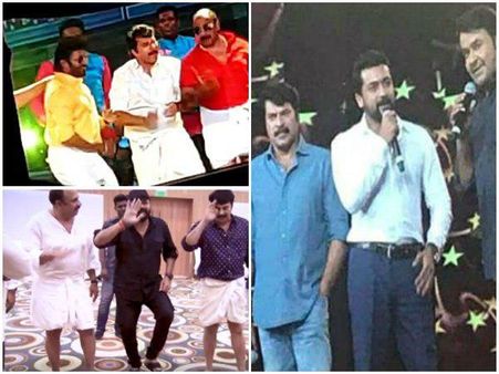 മമ്മൂട്ടി, മോഹന്‍ലാല്‍, സൂര്യ, ദുല്‍ഖര്‍, എല്ലാവരും കൂടി അനന്തപുരിയില്‍ മഴവില്ല് വിരിയിച്ചു, കാണൂ!