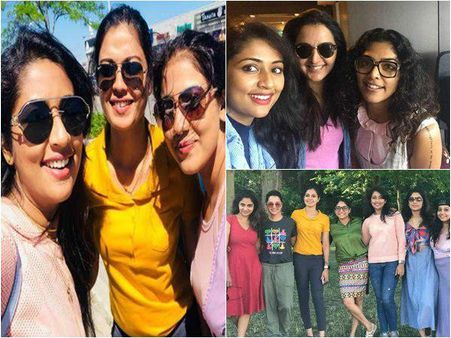 മഞ്ജു വാര്യര്‍ ഇത്രയും മോഡേണാണോ? ചിരിച്ചുല്ലസിച്ച് പൂര്‍ണ്ണിമയും നവ്യയും അനുശ്രീയും റിമയും,കാണൂ!