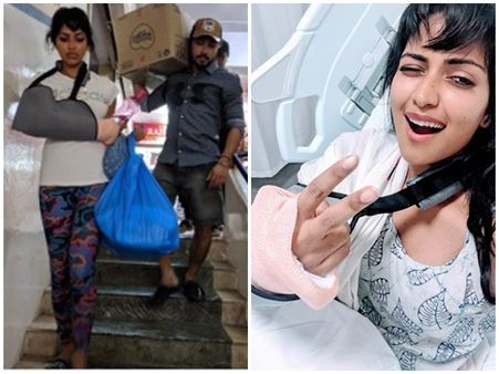 ഒടിഞ്ഞ കൈയുമായി അമല പോളുമെത്തി! കേരളത്തിന് വേണ്ടി അമലയുടെ ത്യാഗം, എന്നും അഭിമാനിക്കാം!!