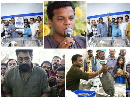 മീൻ മുറിച്ച് ധർമജൻ!! ഉദ്ഘാടകനായി ബിജു മേനോൻ, മീൻകച്ചവടത്തിനായി ധർമജനോടൊപ്പം കുട്ടേട്ടനും....