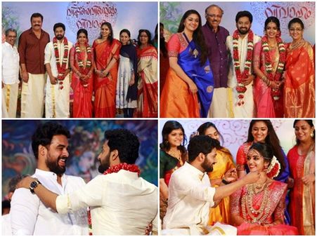 നടന്‍ വിഷ്ണു ജി രാഘവിന്റെ വിവാഹം കേമമാക്കി ടൊവിനോയും താരപുത്രി കീര്‍ത്തിയും! ചിത്രങ്ങള്‍ കാണൂ..