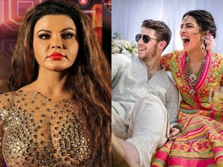 പ്രിയങ്കയുടെ നിക്കിനെക്കാള്‍ നല്ലയാളാണ് തന്റെ ഭര്‍ത്താവെന്ന് രാഖി!നഗ്നരായി വിവാഹം കഴിക്കുമെന്നും നടി