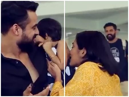 പാര്‍വ്വതി ഒരു ഉമ്മ കൊടുത്തതേയുള്ളു! നാണിച്ച് തലകുനിച്ച് താരപുത്രി, വീഡിയോ വൈറലാവുന്നു!!