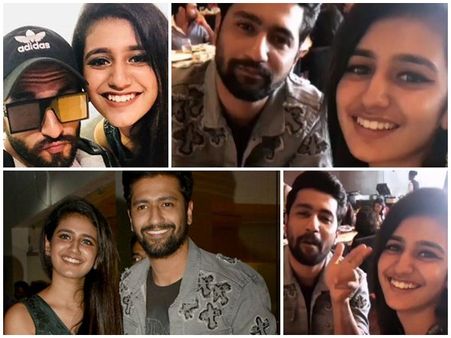 രൺവീറിനോടൊപ്പം സെൽഫി!! വിക്കിയുടെ കിസ്സ് ഗൺ ഷൂട്ട്, ബോളിവുഡിൽ താരമായി പ്രിയാ വാര്യർ.. കാണൂ