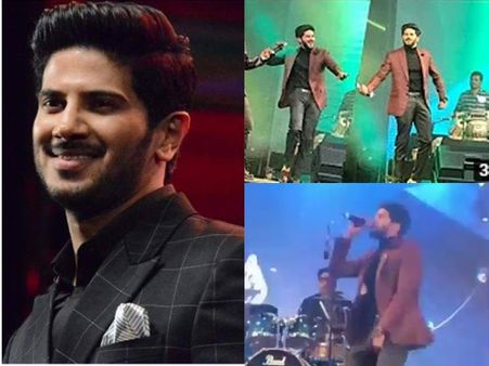വിനീത് ശ്രീനിവാസനൊപ്പം പൊളിച്ചടുക്കി ദുല്‍ഖറിന്റെ പാട്ടും ഡാന്‍സും! വീഡിയോ വൈറല്‍! കാണൂ