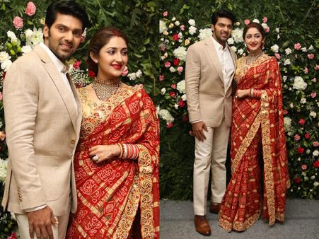 ഒരു രാജകുമാരിയെ പോലെ ആര്യയുടെ സയേഷ മണ്ഡപത്തിലേക്ക്; വൈറലാകുന്ന വീഡിയോ