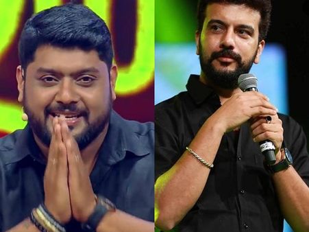 പിഷാരടിക്ക് മുന്നില്‍ തൊഴുകൈയുമായി മിഥുന്‍! പുരുഷു എന്നെ അനുഗ്രഹിക്കണം! പിന്നീട് സംഭവിച്ചതോ? കാണൂ!