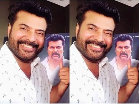 മമ്മൂട്ടിയുടെ പിന്നില്‍ രാജ! മധുരരാജ പോസ്റ്ററുമായൊരു സെല്‍ഫി! ലേറ്റസ്റ്റ് ചിത്രം വൈറലാവുന്നു! കാണൂ!