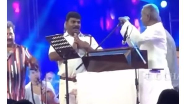 വേദിയില്‍ ആര്‍ട്ടിസ്റ്റുകള്‍ക്ക് വെളളം നല്‍കി! സുരക്ഷാ ഉദ്യോഗസ്ഥനോട് കയര്‍ത്ത് ഇളയരാജ! വീഡിയോ