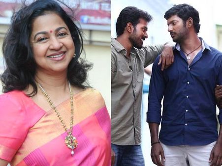 വിശാല്‍ എങ്ങനെ ശരത് കുമാറിനെ ചോദ്യം ചെയ്യും! ആഞ്ഞടിച്ച് രാധികയുടെ ചോദ്യം! വിവാദം കൊഴുക്കുന്നു!