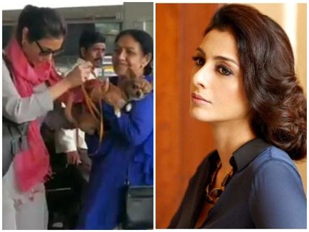 വളർത്തു നായയെ കൊഞ്ചിച്ച് തബു!! എയർപോർട്ടിൽ പപ്പിയെ പിരിയാനാവാതെ താരം, വീഡിയോ വൈറൽ