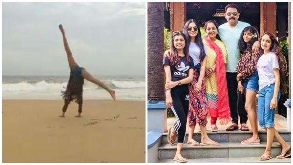 തലകുത്തി മറിഞ്ഞ് ചാടുന്ന താരപുത്രി! പിന്തുണ അച്ഛന്റേത് തന്നെ,മകളുടെ വീഡിയോ പങ്കുവെച്ച് കൃഷ്ണ കുമാര്‍