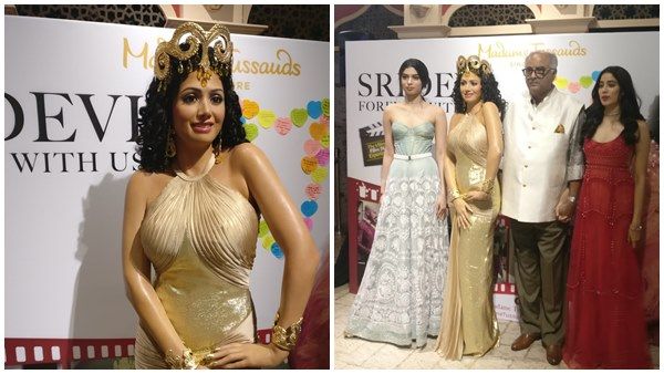 ശ്രീദേവി മുന്നില്‍ നില്‍ക്കുന്നത് പോലെ! മെഴുക് പ്രതിമയ്ക്ക് മുന്നില്‍ കണ്ണീരോടെ ബോണി കപൂറും മക്കളും